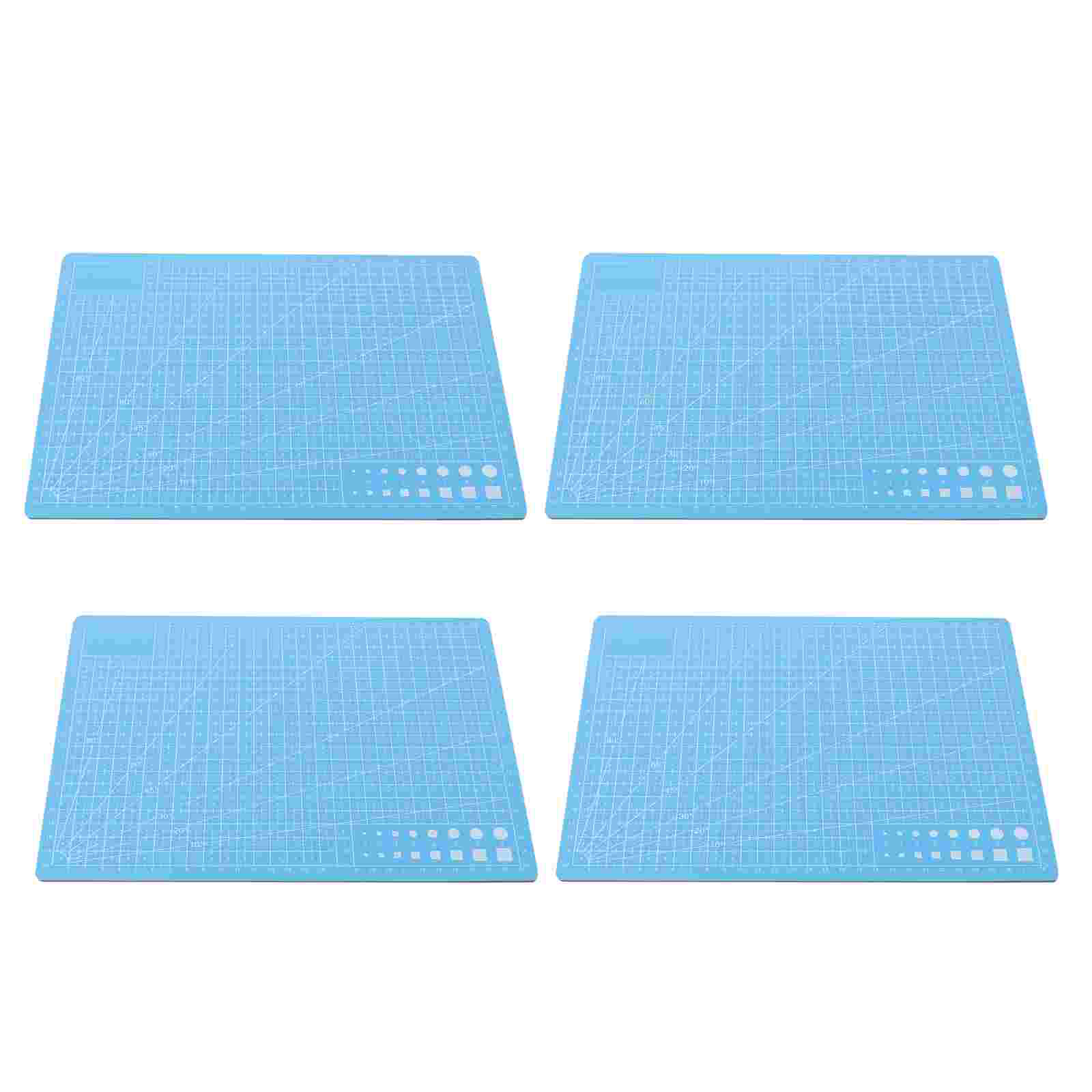 4Pcs Cutting Mats Quilting Grid Lines Printed Boards Self-Healing Cutting Boards: Default Title