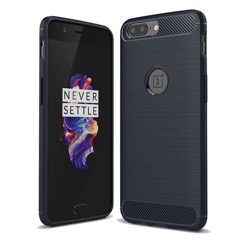 Mokoemi Schock nachweisen Silikon 5,5 "Für Oneplus 5 fallen Für Oneplus 5 praktisch fallen Abdeckung: marine blau