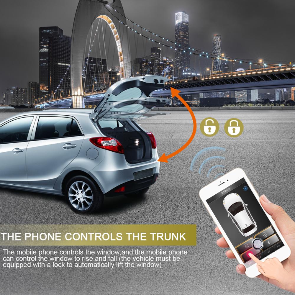 Universal pke smart key smartphone fjernstart bil alarm sikkerhedsknap med automatisk stigende vindue passiv nøglefri adgang cen