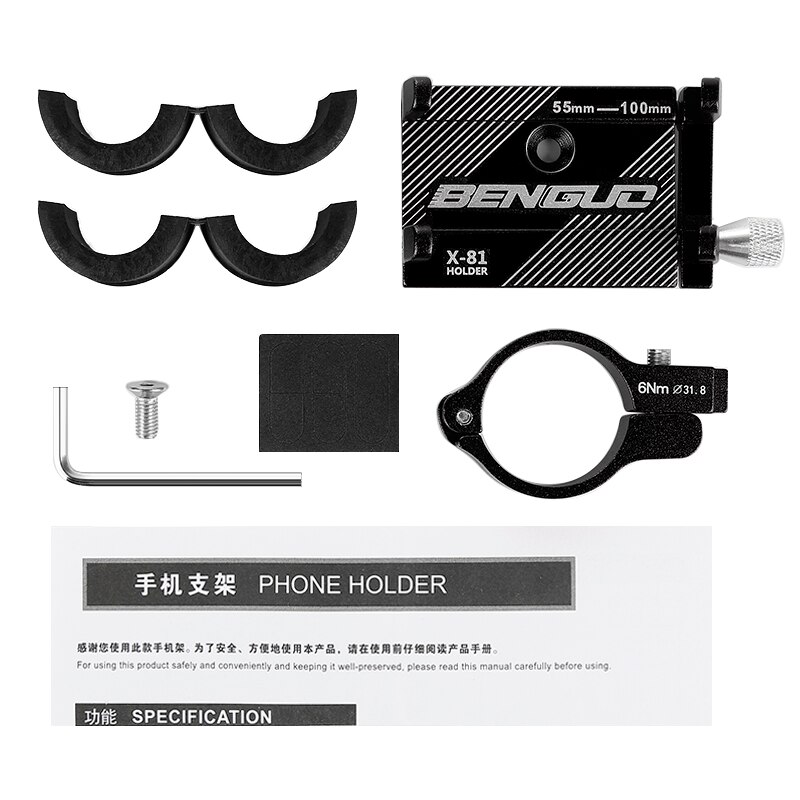 Bike Mount Fiets Telefoon Houder Aluminium Lichtgewicht Ondersteuning Fietsstuur Houder Rack Fietsen Accessoires