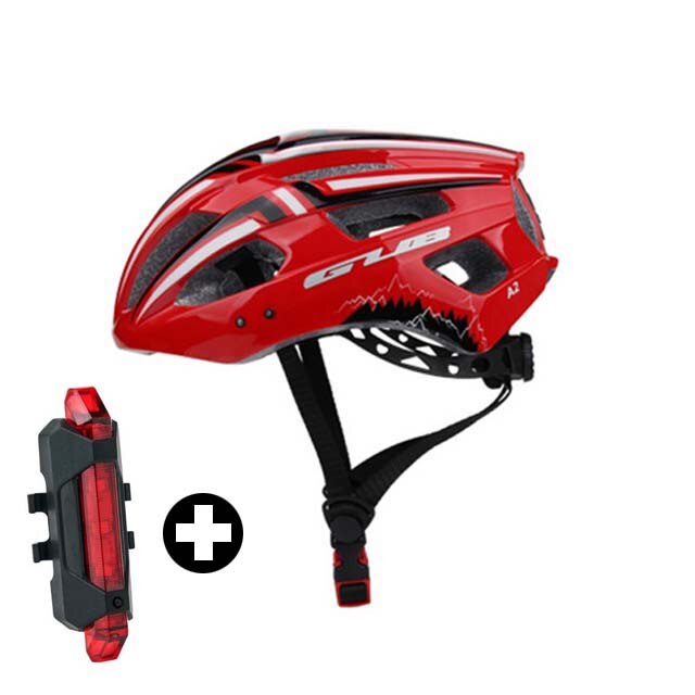 Licht Fietshelm Met Achterlicht Fiets Veilig Hoed Voor Man Vrouwen Road Mountainbike Helm Gub A2: red