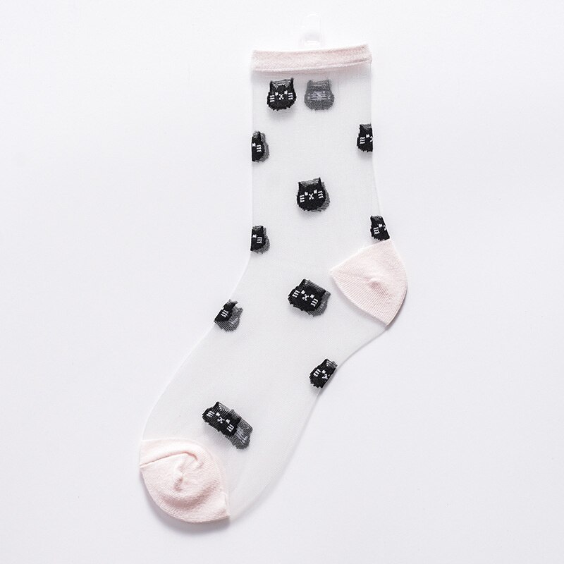 sexy Spitze Gittergewebe Fischnetz Socken Gemischte Faser transparent Punkt strecken Elastizität Knöchel Netz Garn Dünne Frauen Coole Socken 1 paar = 2 stücke: Kakifarbig