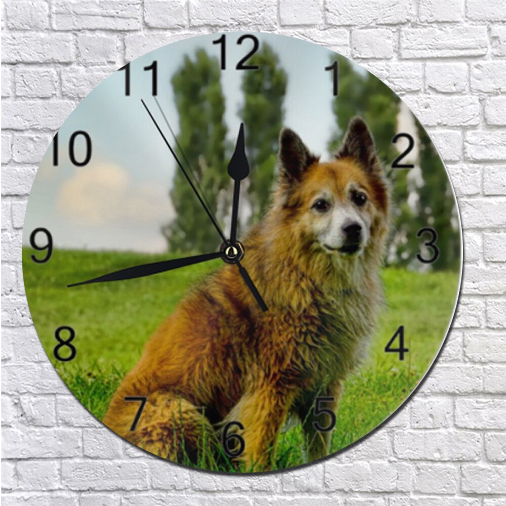 Wolf Wall Clocks Numeral Digital Dial Mute No Ticking Slient Battery Operated Kitchen Clocks Kitchen Wall Decor for Livingroom