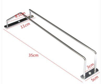 27/35/55cm Wine Glass Hanger Rack Stemware Home Bar Pub Holder Stainless Steel: 35cm