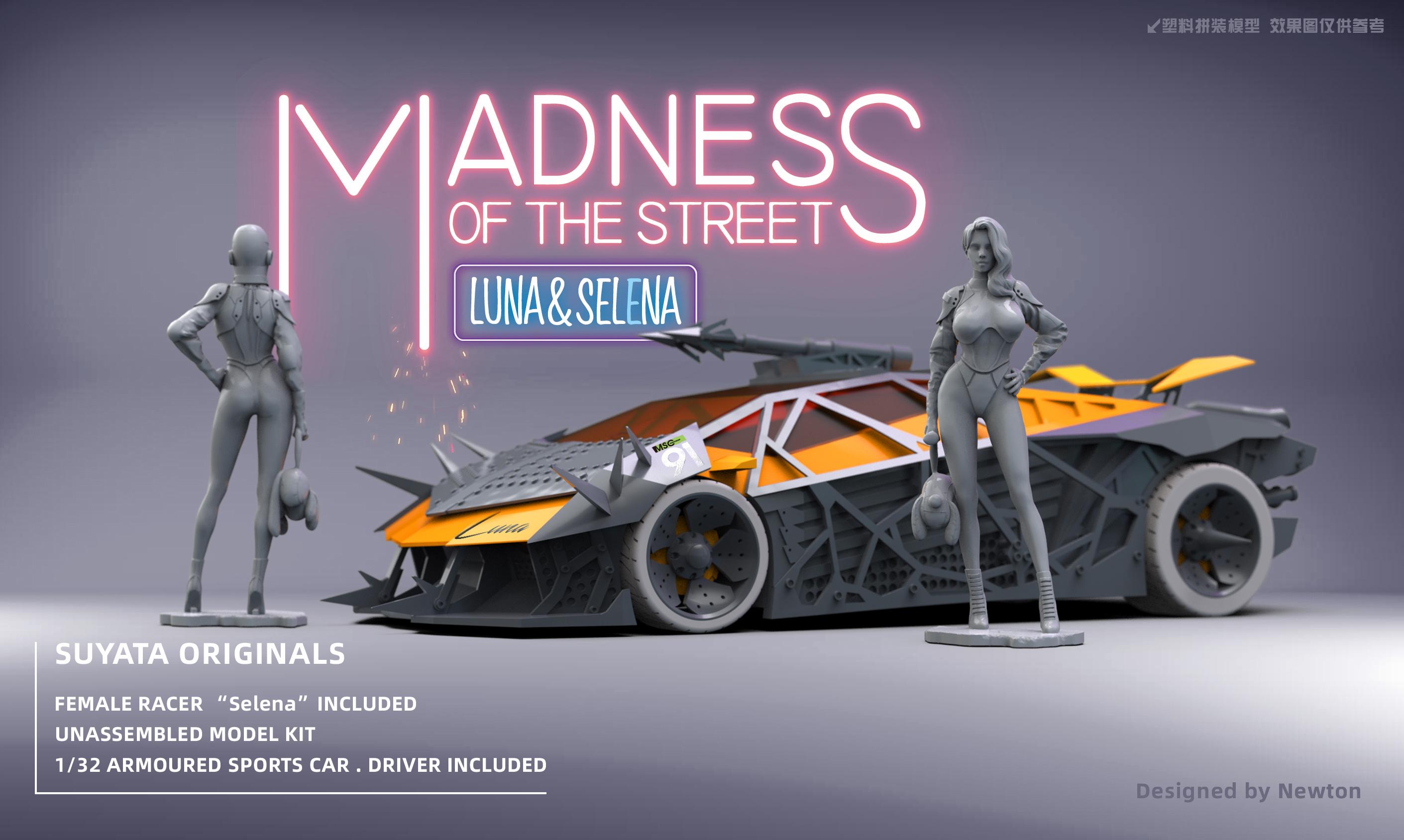 Suyata MS-001 1/32 MADNESS OF THE STREET - LUNA &amp; SELENA Car model