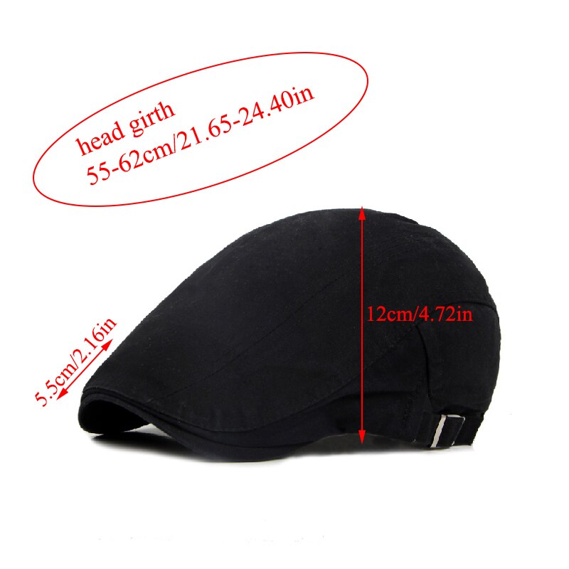 Verstelbare katoenen baret pet voor buiten, ademend, effen kleur, heren casual vizier hoed, lente zomer dames heren eenvoudige baretten pet