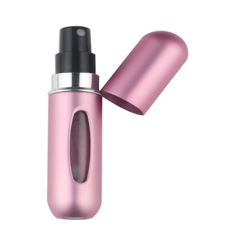 5ml Travel Accessories organizer Mini Refillable Perfume Bottle Canned Air Spray Bottom Pump Perfume Atomization for Travel need: Pink