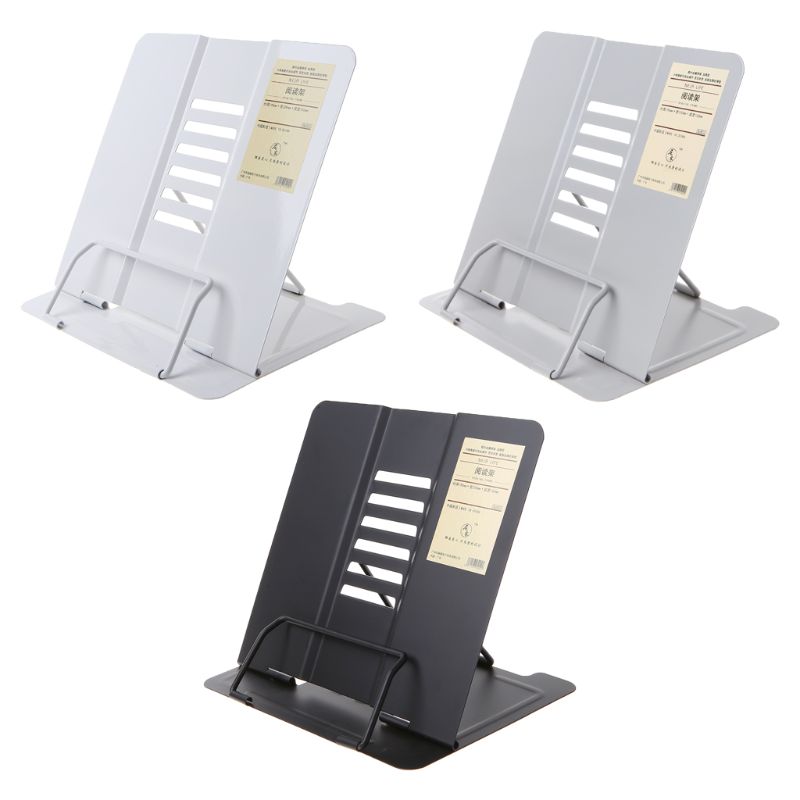 Draagbare Metalen Verstelbare Leesboek Houder Ondersteuning Document Plank Bookstand #524