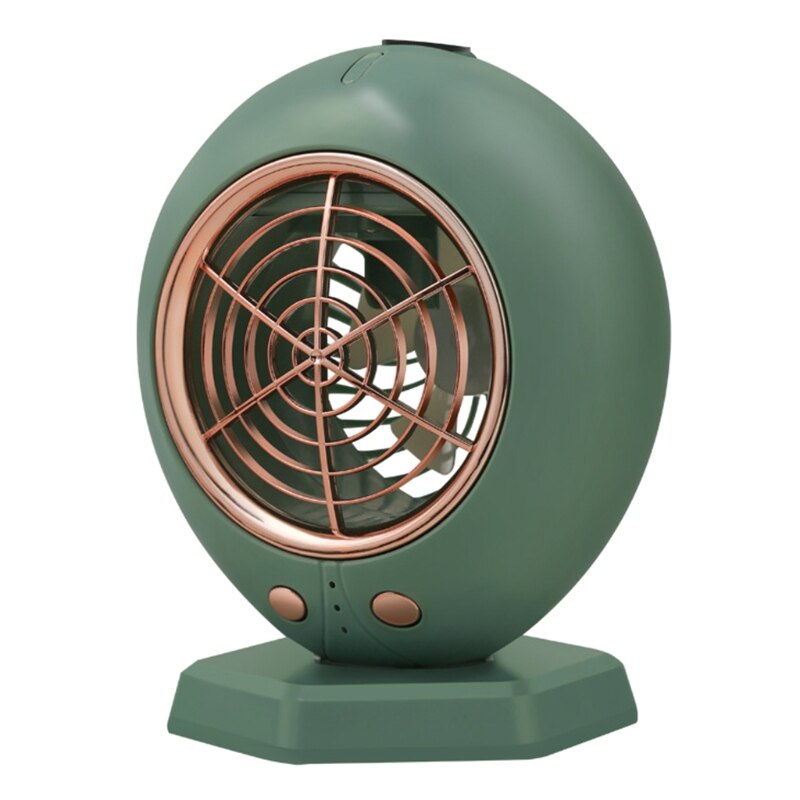 Personal Evaporative Air Cooler, Portable Cooling Fan Quiet 3-Speed, USB Powered Desk Table Fan for Bedroom Home Office: green