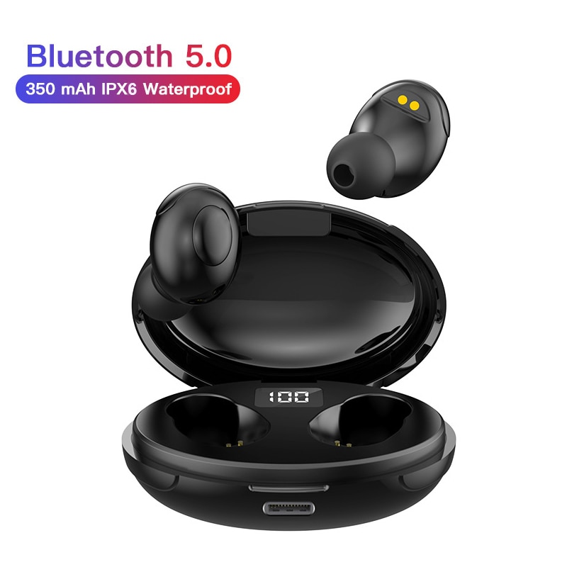 T5 Bluetooth Draadloze Oordopjes Led Display 5.0 Tws Headsets Dual Oordopjes Bass Geluid Koptelefoon Geschikt Voor Huawei Xiaomi Iphone