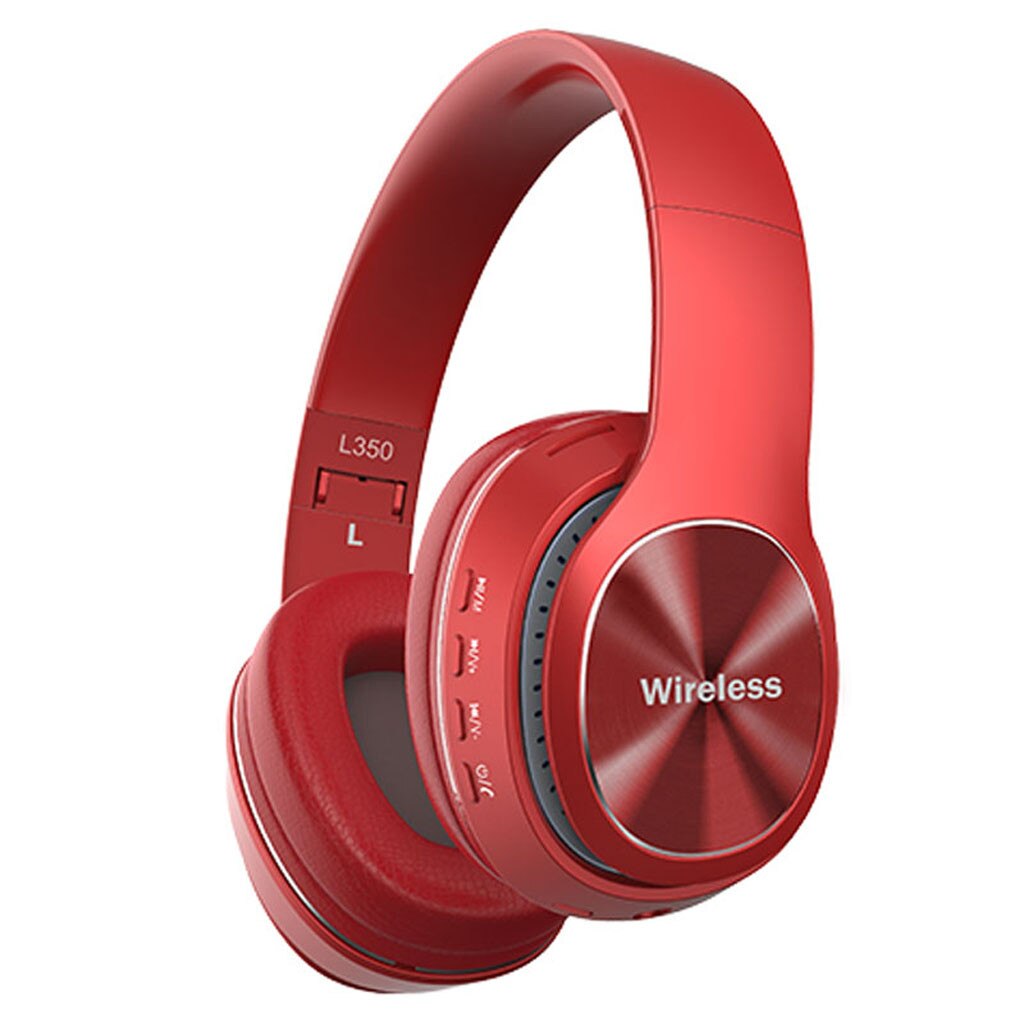 HD Sound Wireless Headset Bluetooth 4.1 Stereo Over Ear Foldable Headphones Built-in Mic Handsfree Headphone #G5: Red
