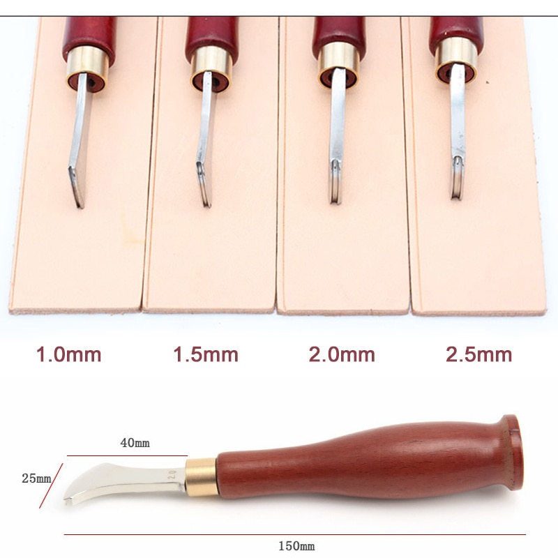 Leather craft tool leather Edge Creaser 1.0-2.5mm LeatherCraft DIY Edge Creasing Press Line Tool cold press