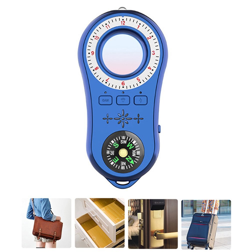 S100 hotell anti avlyssning infraröd skanner vibrationssensor säkerhetsdetektor anti smygande infraröd skanner: Blå