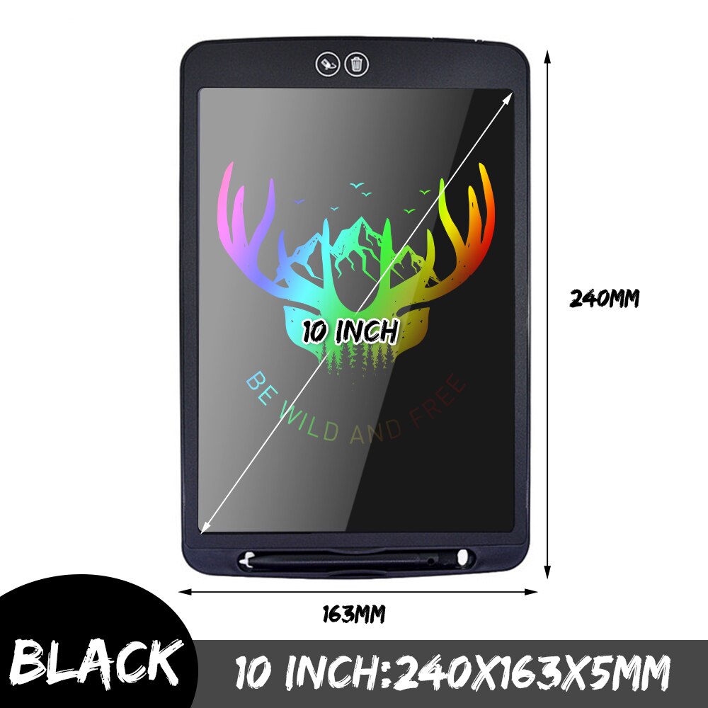 12 inch LCD Writing Tablet Partially Erasing Drawing Board Electronic Thick Pen Highlighting Pads DIgital Tablets With Battery: Gray