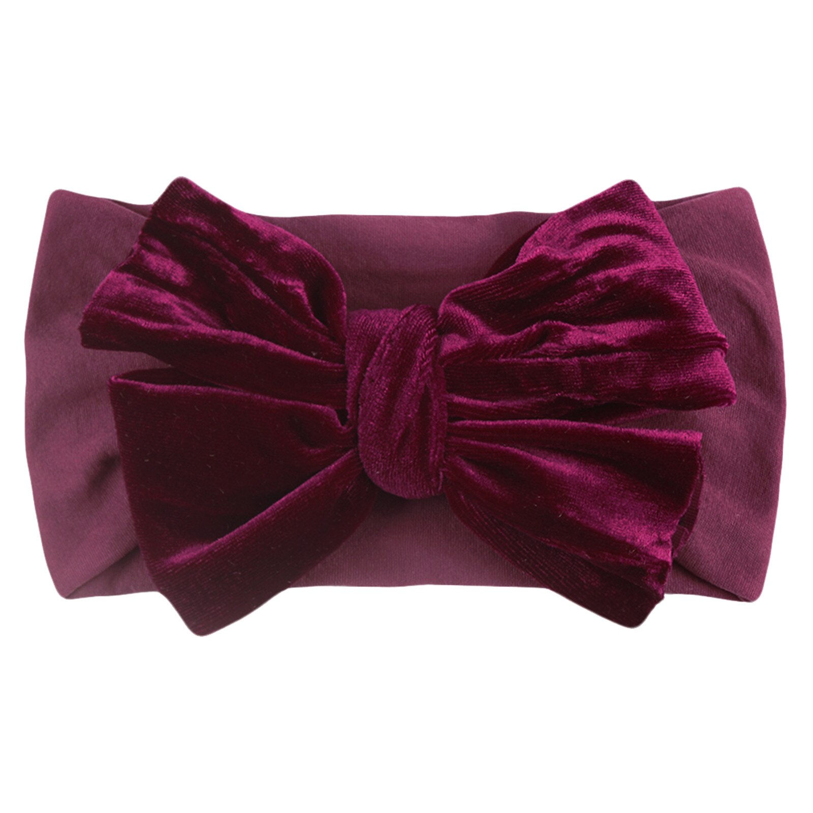 #30 nueva de bebé de terciopelo diadema turbante gran diadema bebé lazo anudado para Recién Nacido cinta para el pelo de lazo niños chico cabeza accesorios para el cabello: G