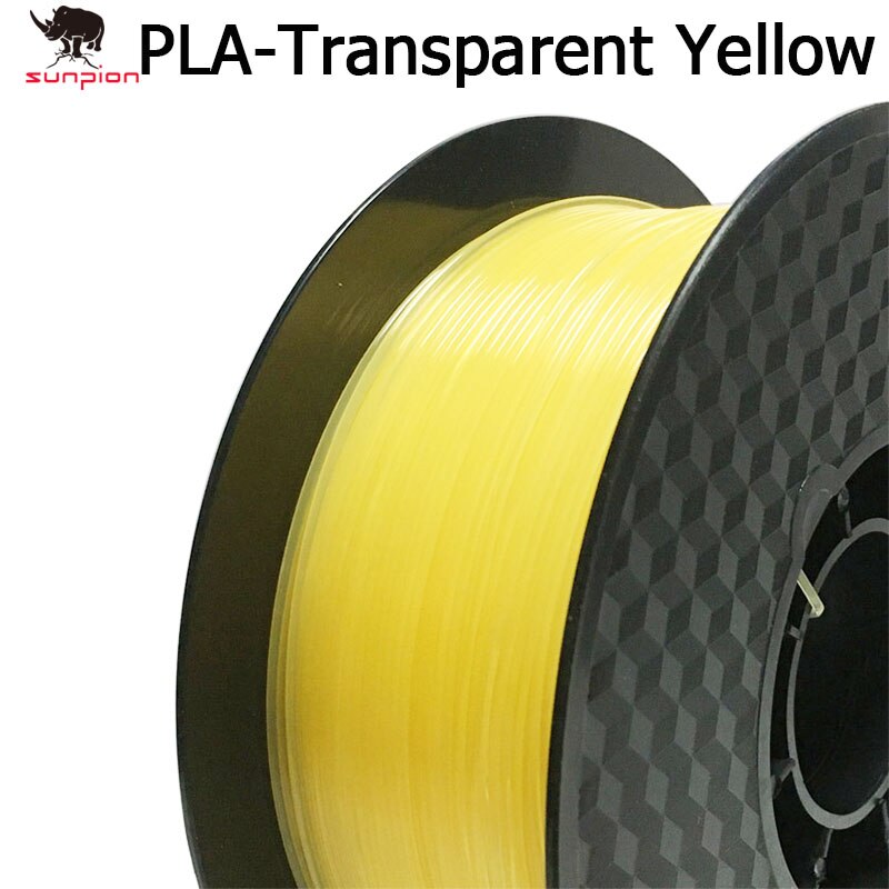 PLA 3D Printer Filament 1.75mm PLA 1.75 Filament 24 Colors White Dimensional Accuracy +/- 0.05 mm, 1kg / Spool: Transparent Yellow