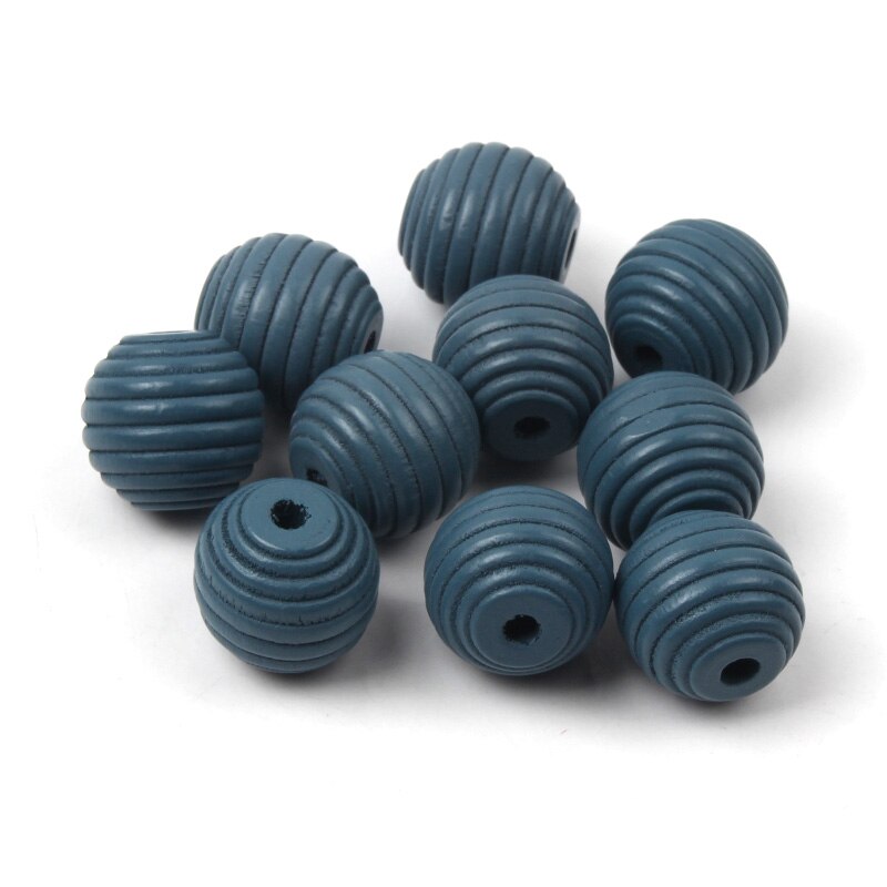 Draad Bijenkorf Ronde Houten Kralen Voor Sieraden Maken Handwerk Diy Speelgoed 12/18Mm Handgemaakte Gemengde Kleur Spacer Losse Kralen