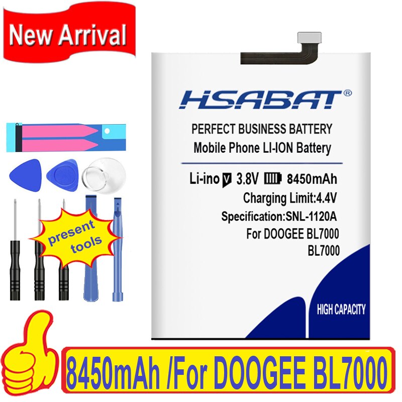Batería HSABAT para Doogee Mix 2/S60/BL12000 BL12000 Pro/BL7000/MIX/BL5000/S70 S70 Lite/S30/Y6 Y6C Y6 piano de 5,5 pulgadas/X60 X60L