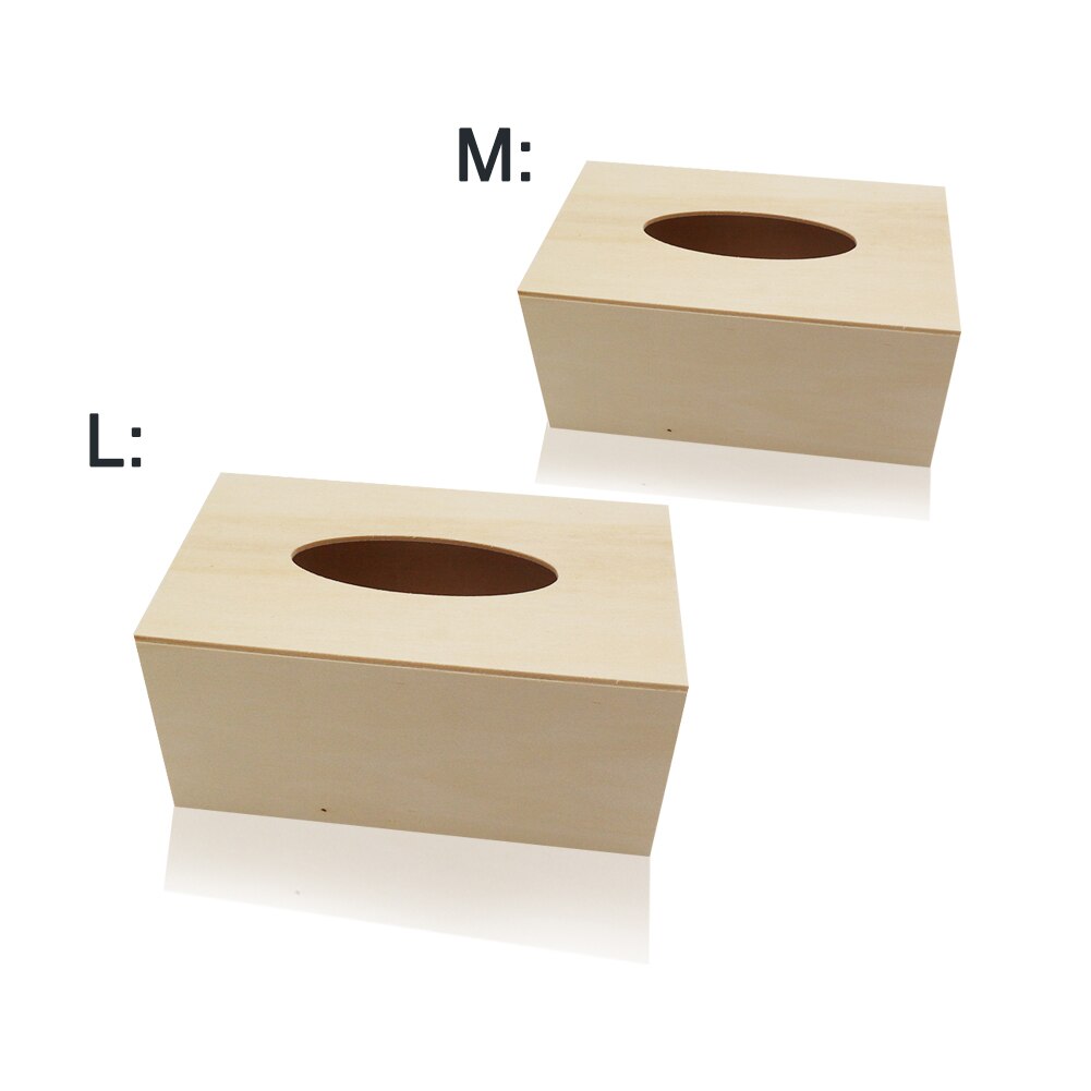 Accessory Dustproof Solid Wood Rectangle Clay Tissue Box Craft Decoration White Blank Lightweight Home Durable Water Resistance