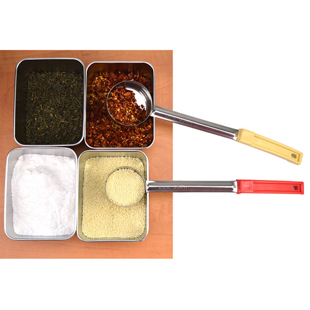 Pizza Spread Sauce Ladle Rubber Handle Flat Bottom Kitchen Cooking Spoon with Long Rubber Handle Kitchen Cooking Utensils