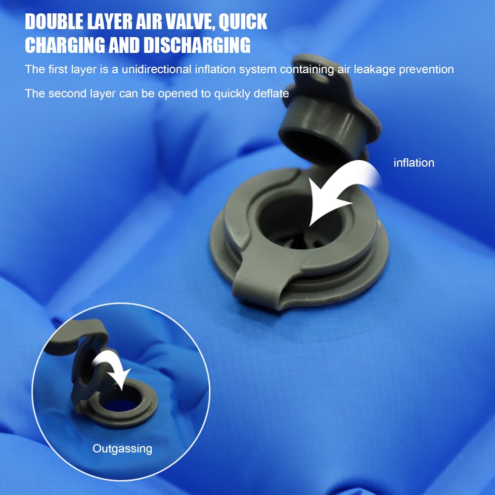 Inflatable Mattress Ultralight Sleeping Pad Camping Hiking Mat Air Mattress Folding Bed Travel Sleeping Mat with Storage Bag