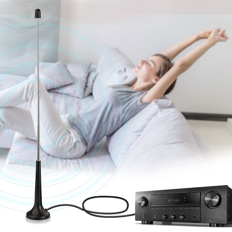 Dab fm-antenner til hjemmestereo-modtager med høj forstærkning, 75 ohm fm-teleskopantenner, indendørs fm-radioantenner med 3 adaptere  k1kf