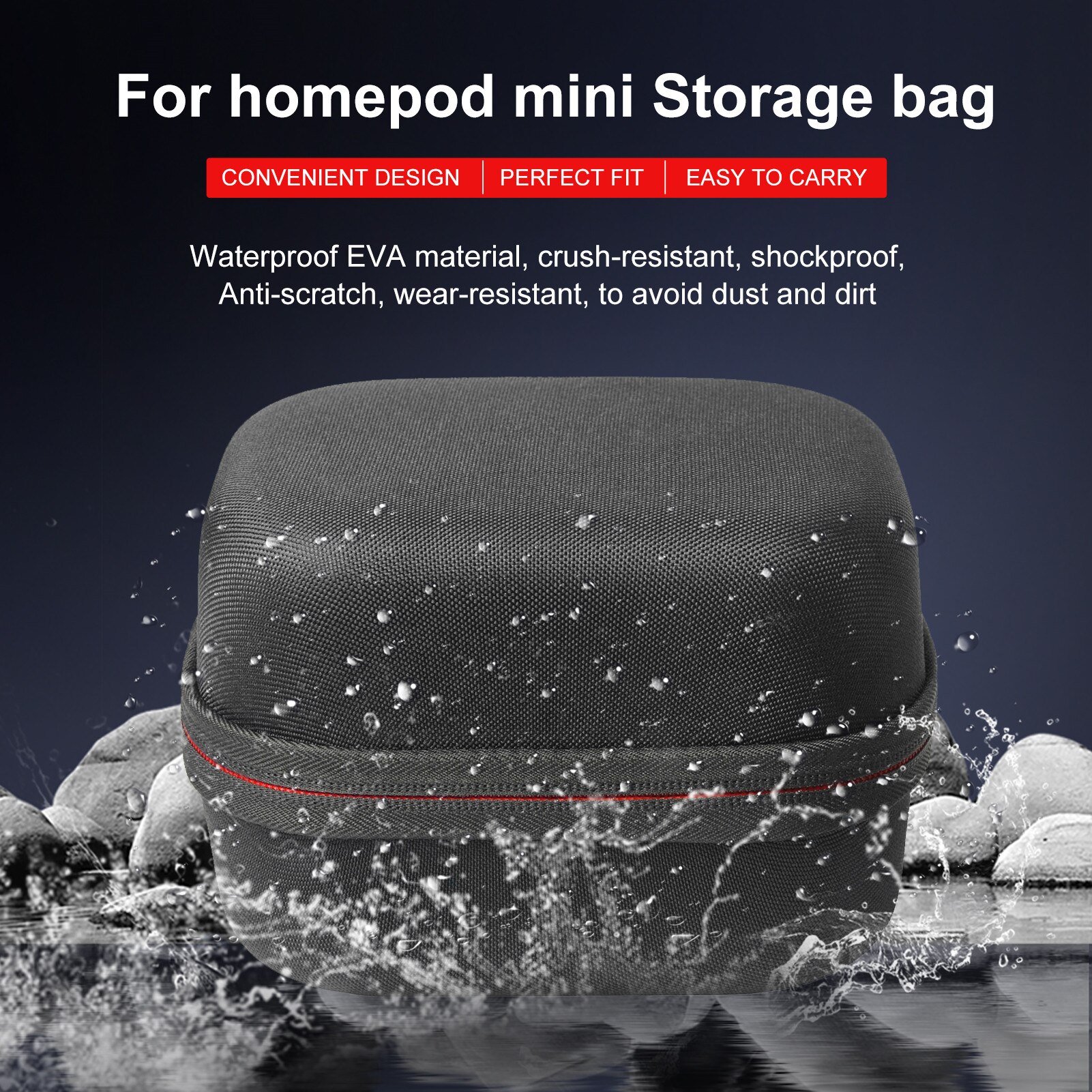 Speaker Case for HomePod Mini - Protective Storage Pouch - Smart Speaker Accessory