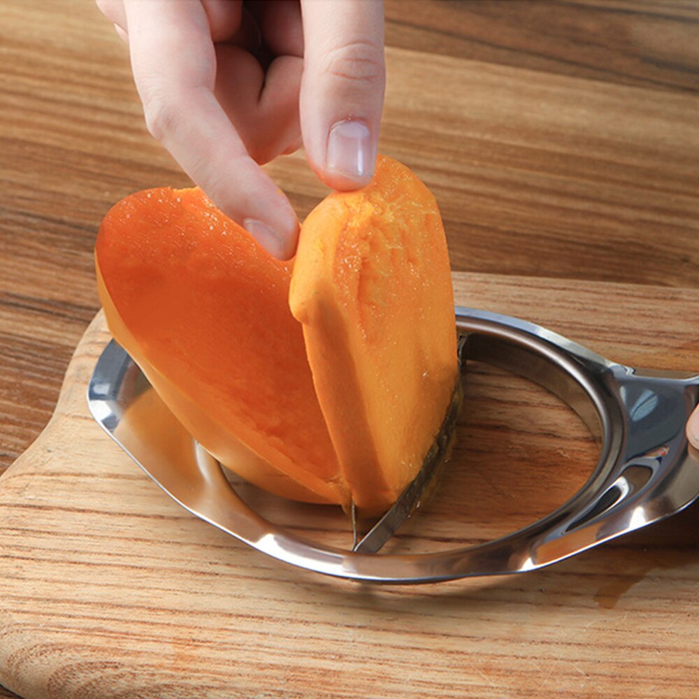 Mango Cut Practical Stainless Steel Mango Core Remover For Mango Peach Fruit Stainless Steel Fruit Slicer Kitchen Accessories