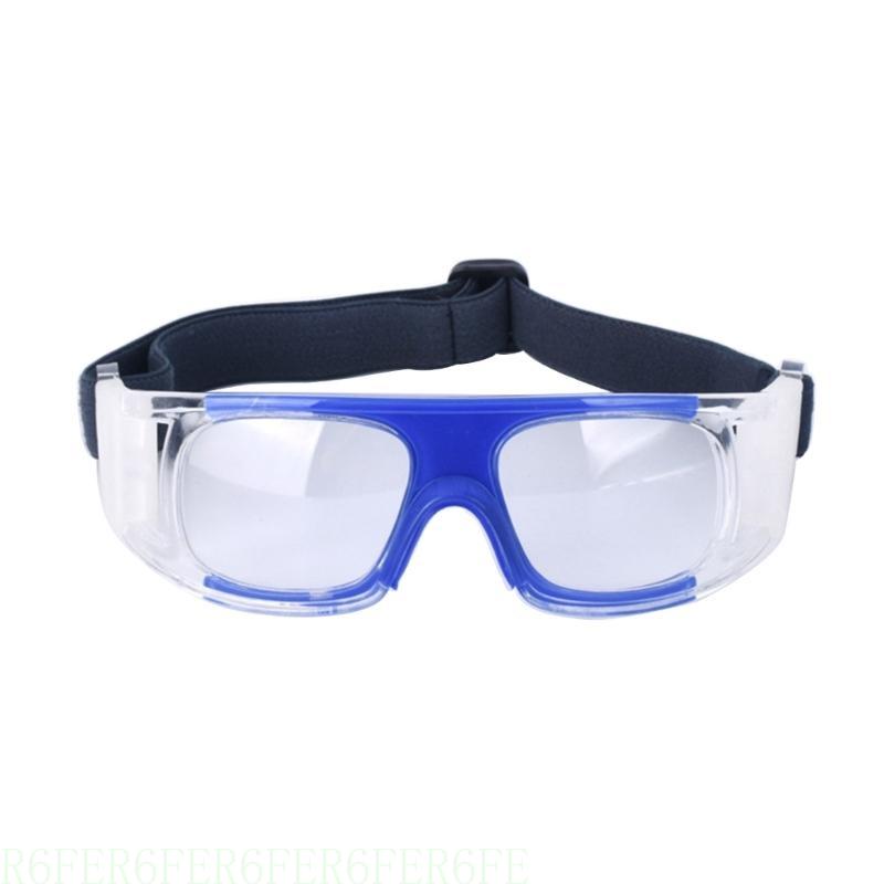 R6FE Adjustable Headband Goggles Lightweight Sports Eyewear Impact Resistant Goggles for Cycling, Soccer, Basketball: Blue