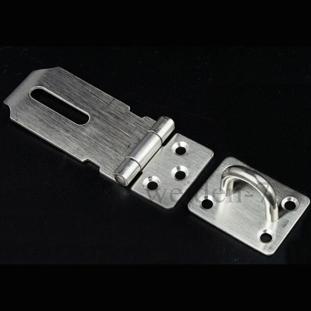 Stainless Steel Hasp Staple Safety Door Bolt Latches for Padlock 1pc 107x43mm