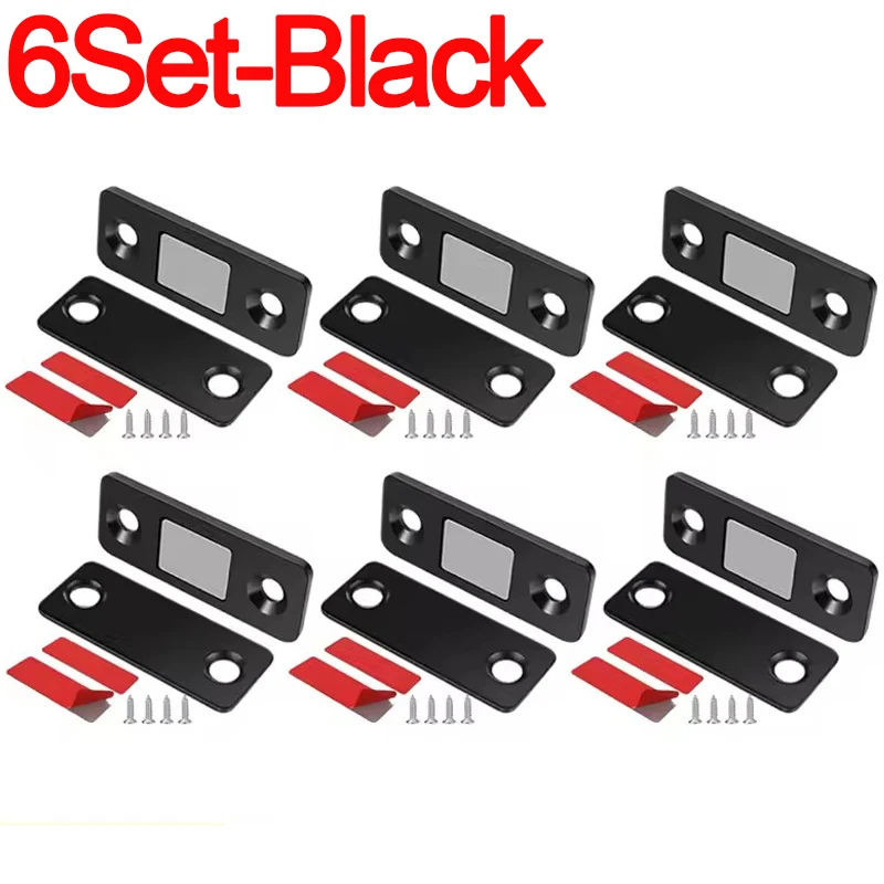 20/1Set Onzichtbare Magneten Kast Vangsten Sterke Magnetische Deurstopper Patch Lijm Meubels Lade Raam Deurdranger Klink: WIT