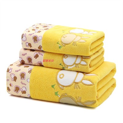 Katoen Volwassen Handdoek Set 3Pcs Kant Bad Hand Gezicht Strand Roze Handdoeken Borduren Familie Volwassen Bruiloft Thuis FG1001: 13