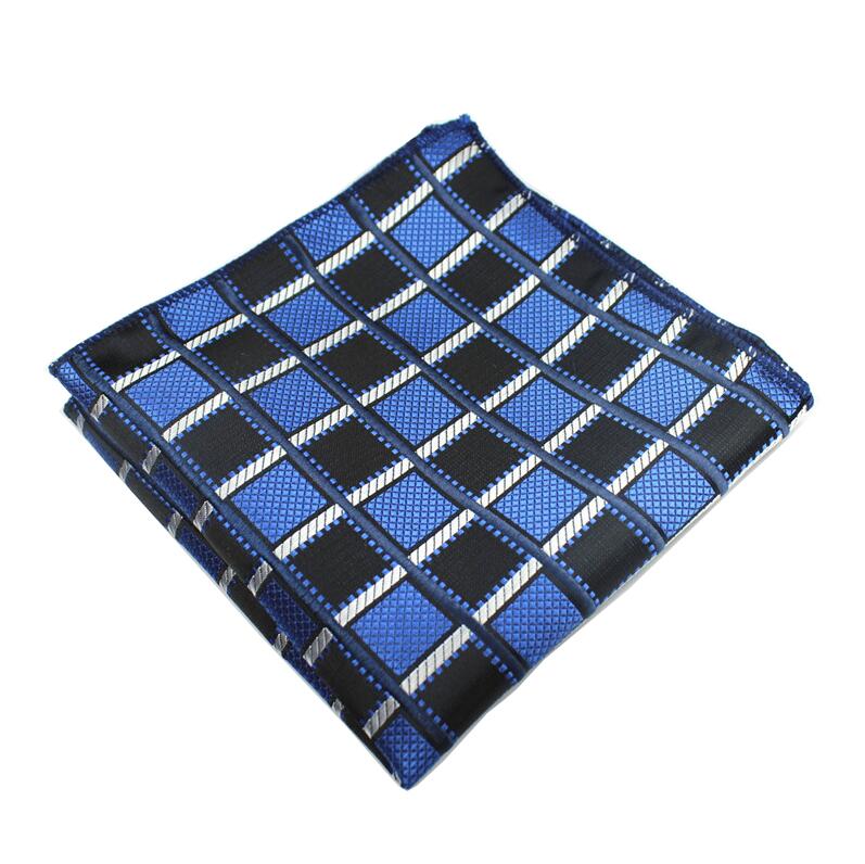 Mouchoir en soie Plaid tissé motif Paisley Hanky pour hommes, pochettes carrées, idéal pour les affaires, mariage: 19