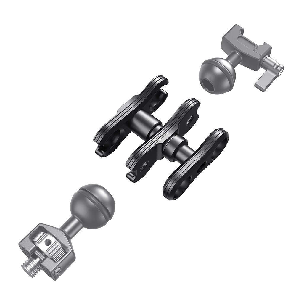 SmallRig, doble cabezal de bola de cámara DSLR, barra de extensión, aparejo de cámara DIY para brazo mágico, soporte de monitor 2134