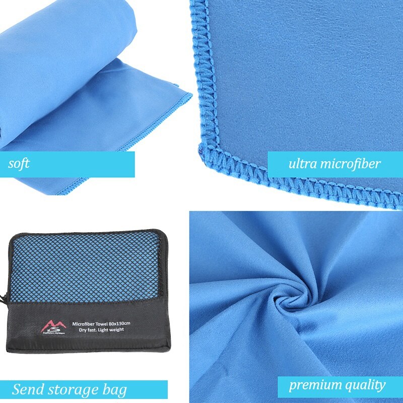 Ultralight Compatto Rapida Asciugatura Asciugamani Campeggio Compatto Nuoto Asciugamani Mano Viso in Microfibra Antibatterico Viaggi trekking