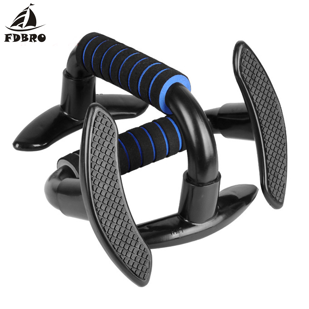 Power Fitness Chest Abdominal Muscle Training Home Gym Workout Equipment Body Building Push Up Stand Bar Skid-Resistant Exercise: Blue