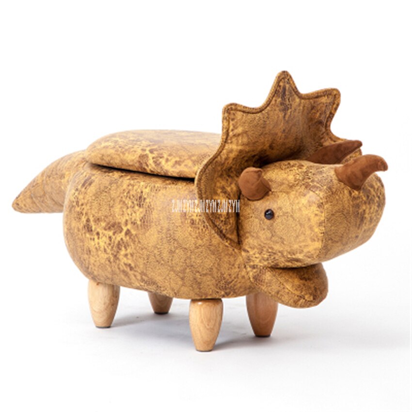 Modern High Density Resilient Sponge Animal Change Shoe Stool Solid Wood Children Shoes Storage Stool Living Room Sofa Footstool: with storage gold