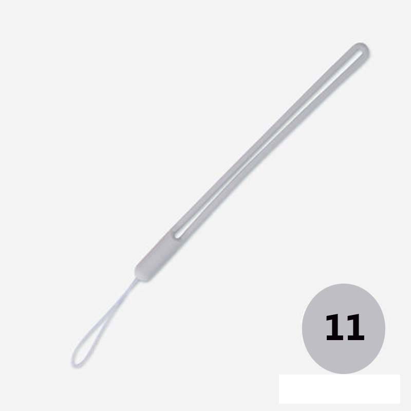 Smycz silikonowa do telefonu iPhone Xiaomi Huawai vivo telefon paski na nadgarstek brelok pasek na aparat ID karty siłownia USB wiszące liny: 11 GRAY