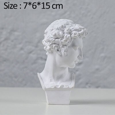 Noordse klassieke figuur gipsen beeld moderne minimalistische hars ambachten retro 3d mini schets avatar kunst model huisdecoratie: Iemand