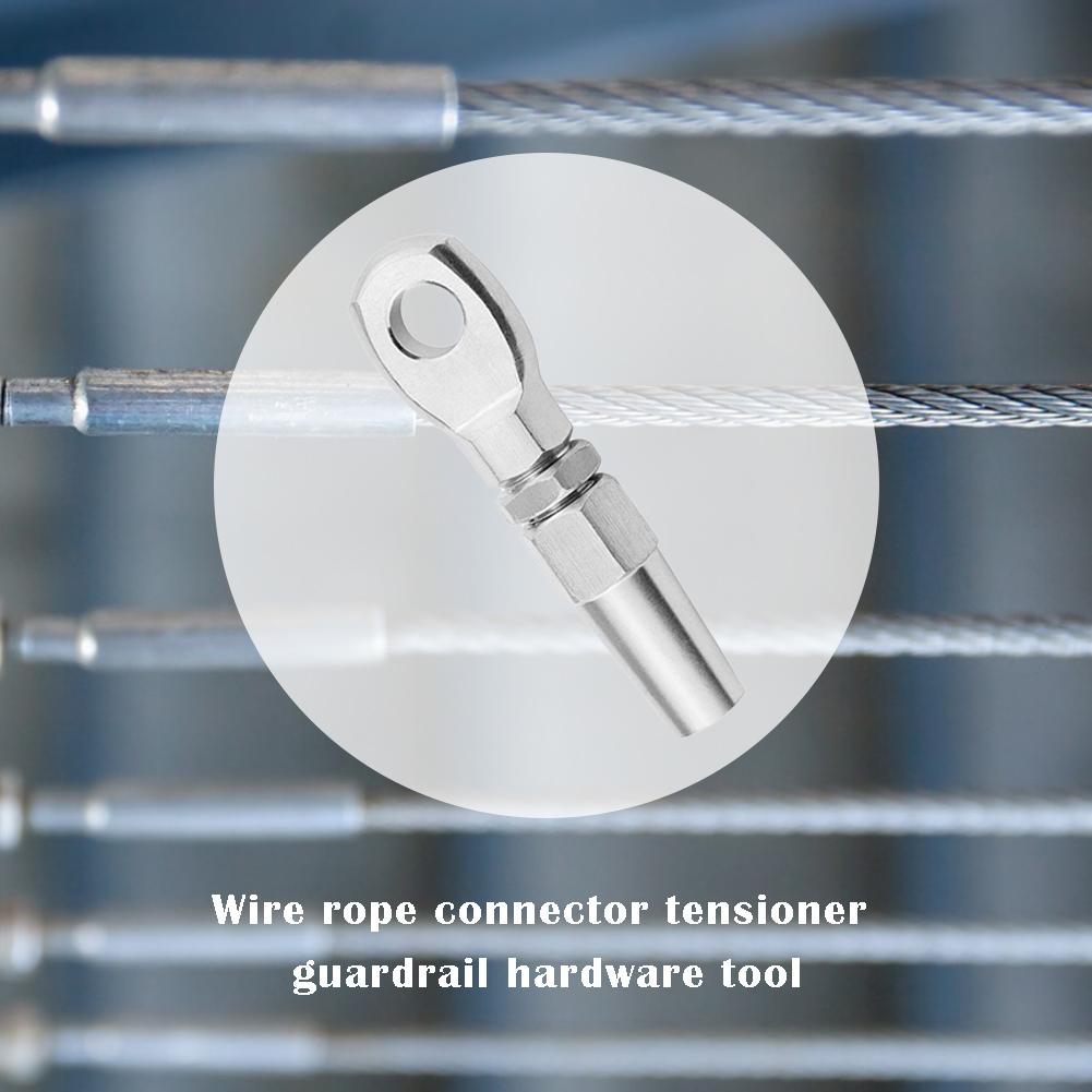 Stainless Steel Terminal Wire Cable Rope DIY Fitting Rigging Hardware Balustrade Suitable for Balcony Corridor and Other Railing