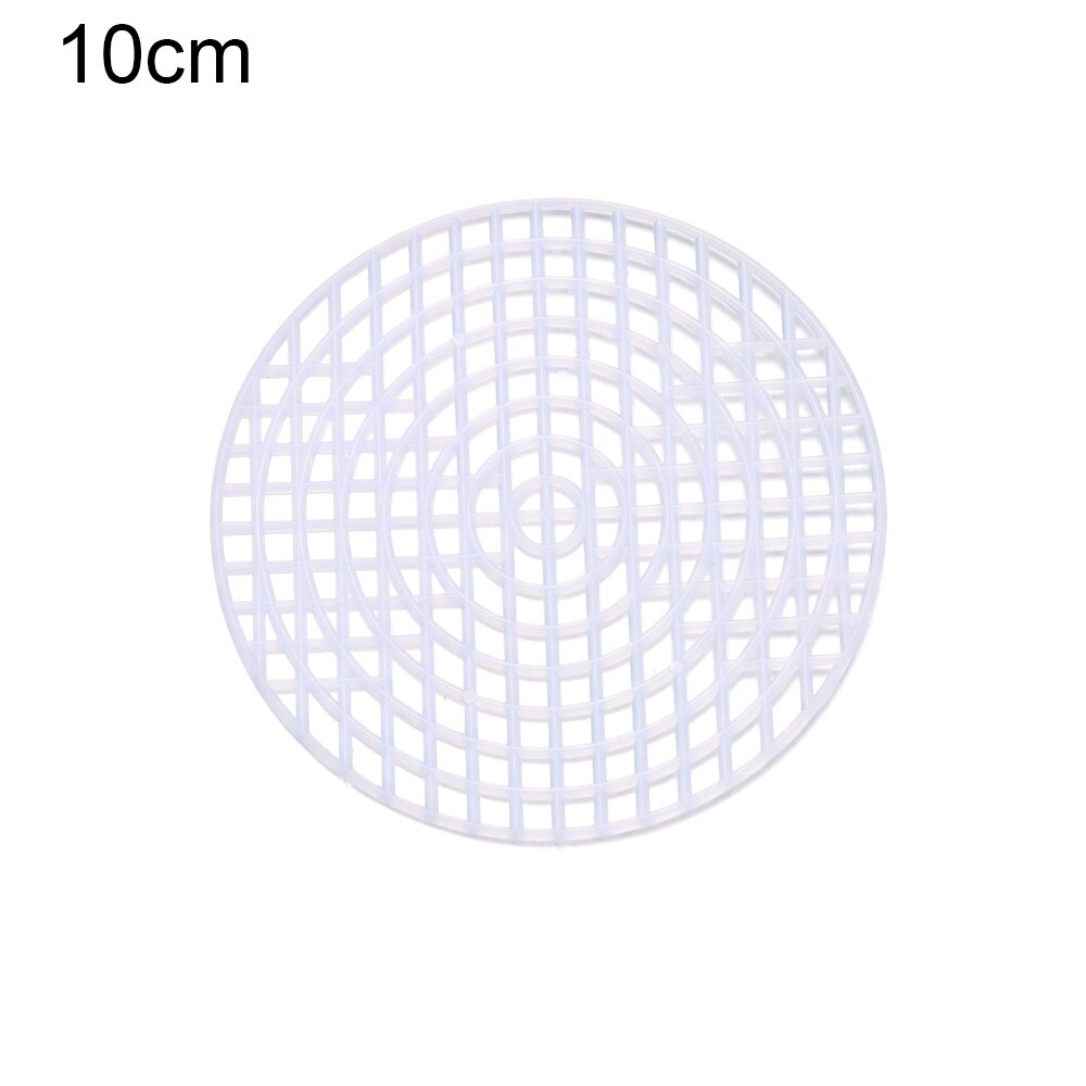 Round Grid Board for Weaving Bag Plastic Knitting Helper Knit Sheet Easy Knitting Accessories DIY Hand Bag White Net Cover: 10cm