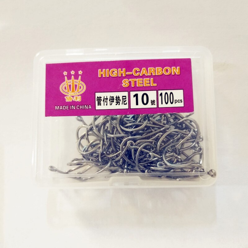 100Pcs Wide Gap Fishing Hook Crank Offset Worm Fishhook High