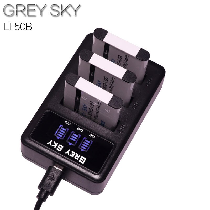 Cargador de batería y lcd li50b Li-50B LI50B li 50B para OLYMPUS SP 810 800UZ u6010 u6020 u9010 SZ14 SZ16 D755 u1010 SZ30 SZ20 XZ-1