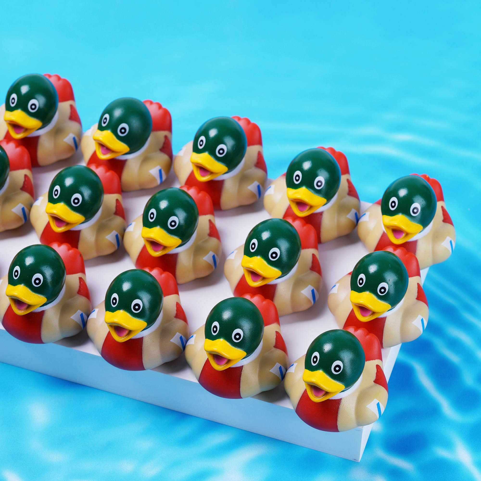 12pçs patos de borracha para banheira, brinquedos para piscina, patos mallard/patos patrióticos/pato de formatura/patos piratas/pato de borracha estilo mix, presentes fofos