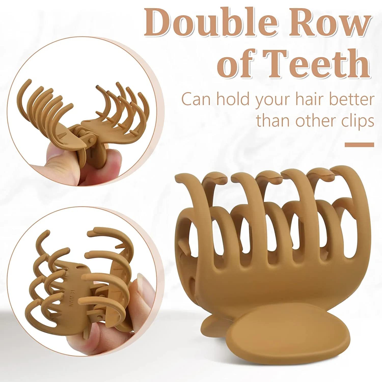 4 Uds. Pinzas pequeñas para el pelo para mujer, dientes de doble fila, pinzas para el pelo medianas, horquillas para niñas, accesorios para el cabello de para cabello fino