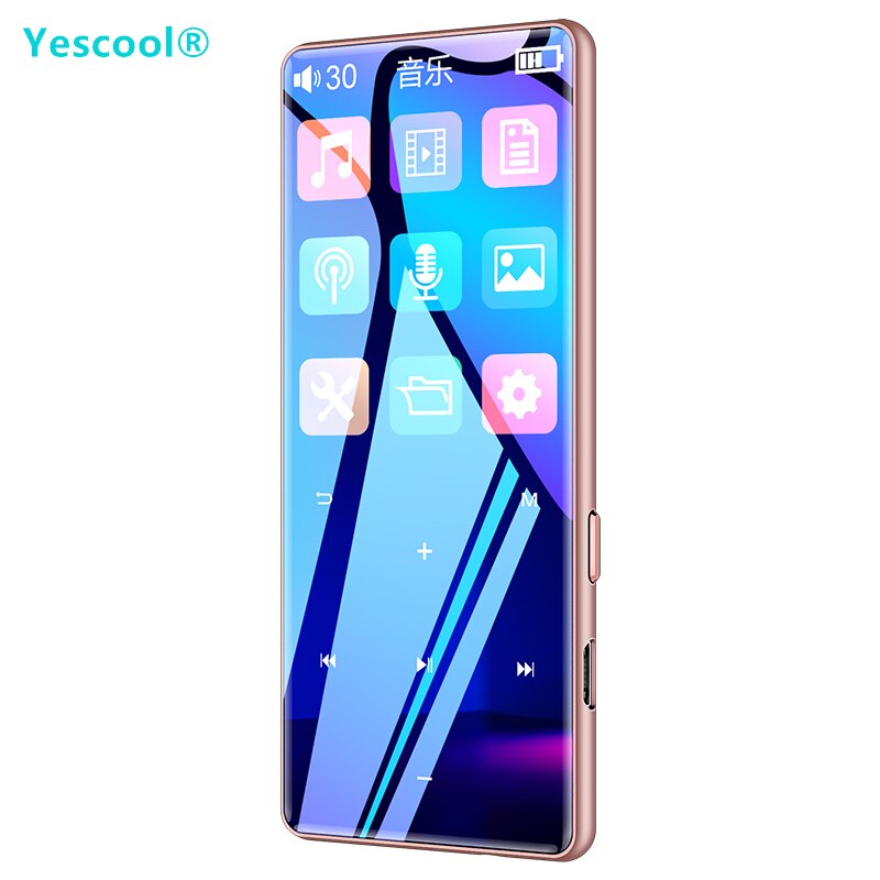 Yescool X10 Metall Fall Stereo MP3 Musik Player FM Radio Voice Recorder Lernen Sport Jogging Walkman Tragbare Video Spielen: No Bluetooth-Pink / 16GB