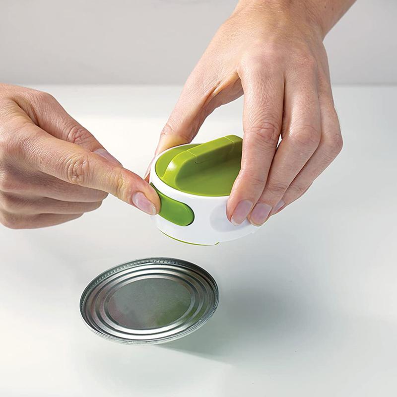 Abridor de latas Manual portátil, herramienta de cocina compacta para abrir latas de cerveza, tarro abierto de seguridad, fácil de girar