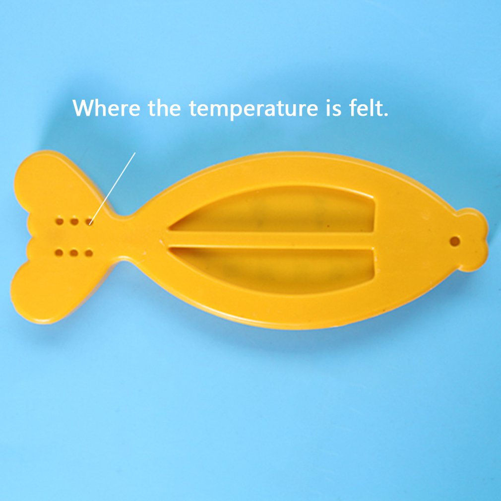 Termómetros no tóxicos resistentes a altas temperaturas húmedos secos dobles para niños pequeños, termómetros de medición para la ducha, cuidado de seguridad, novedosa forma de pez