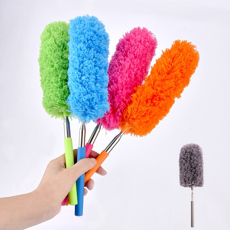 Cepillo Antiestático de microfibra telescópico para eliminar el polvo cepillo suave no pierde el pelo estático para el hogar para limpiar muebles de coche