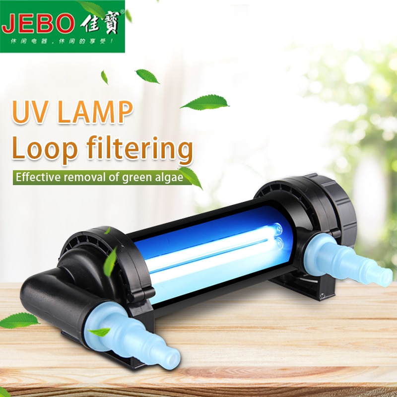 JEBO 36W UV Sterilizer Lamp Light Ultraviolet Filter Clarifier Water Cleaner For Coral Koi Fish Pond, Aquarium UV Lamp